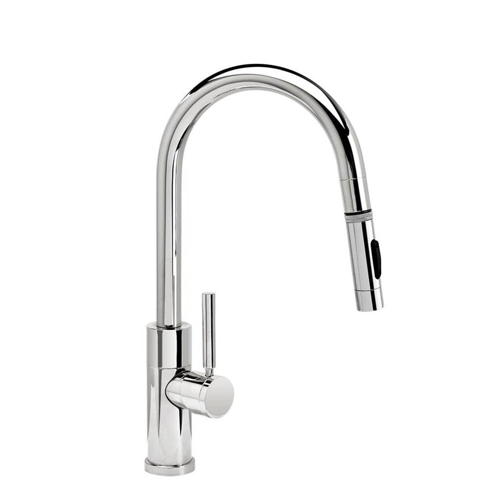 Modern Prep Size PLP Pulldown Faucet - Toggle Sprayer - Angled Spout
