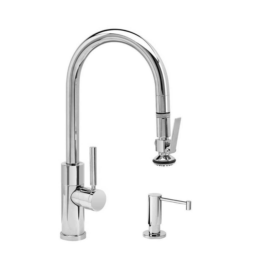 Modern Prep Size PLP Pulldown Faucet - Lever Sprayer - 2pc. Suite