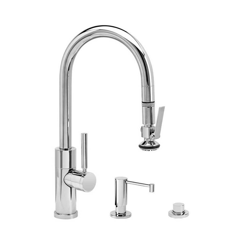 Modern Prep Size PLP Pulldown Faucet - Lever Sprayer - 3pc. Suite