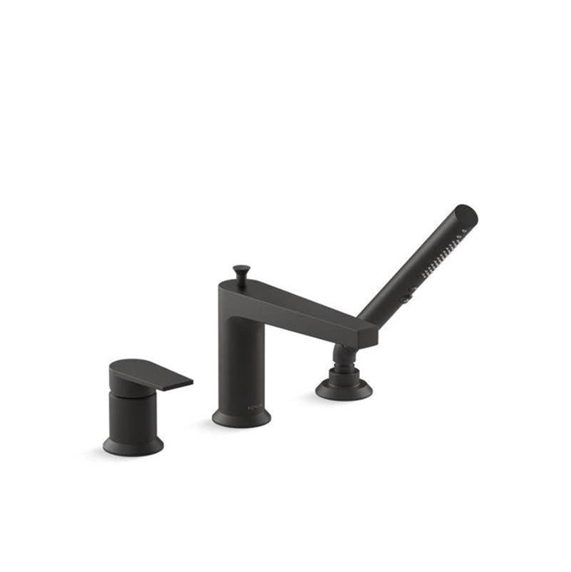 Taut Deck-mount bath faucet with handshower