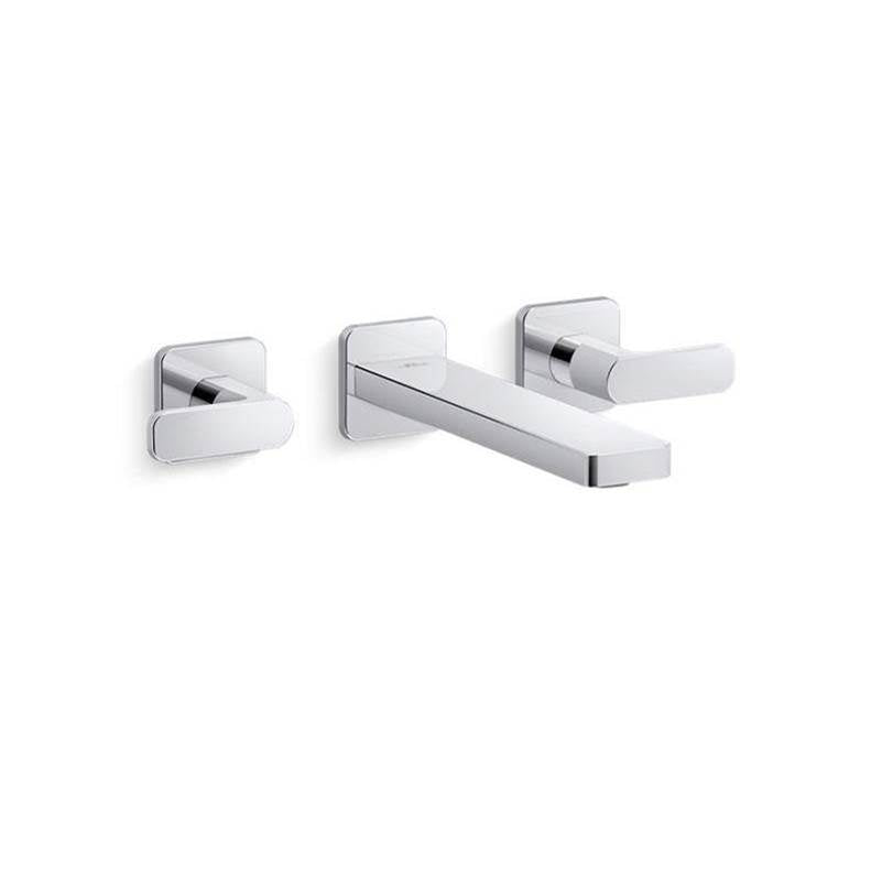 Parallel Wall-mount bathroom sink faucet trim, 1.2 gpm