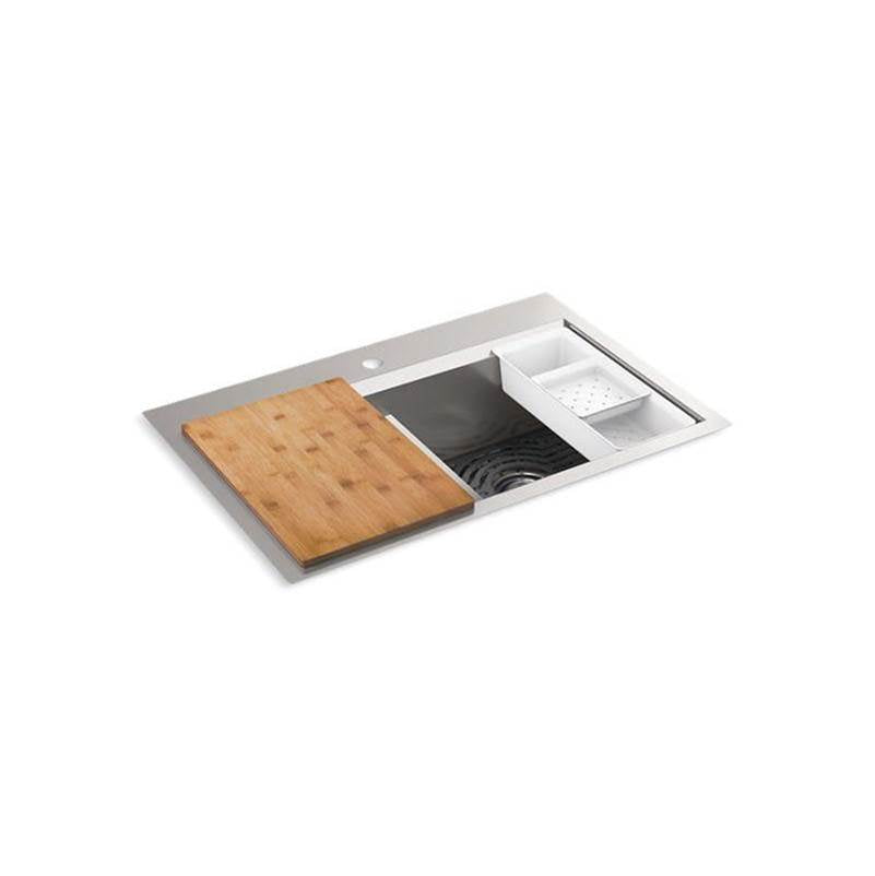 Task Smart Divide Smart Divide 33" top-/undermount double-bowl workstation kitchen sink