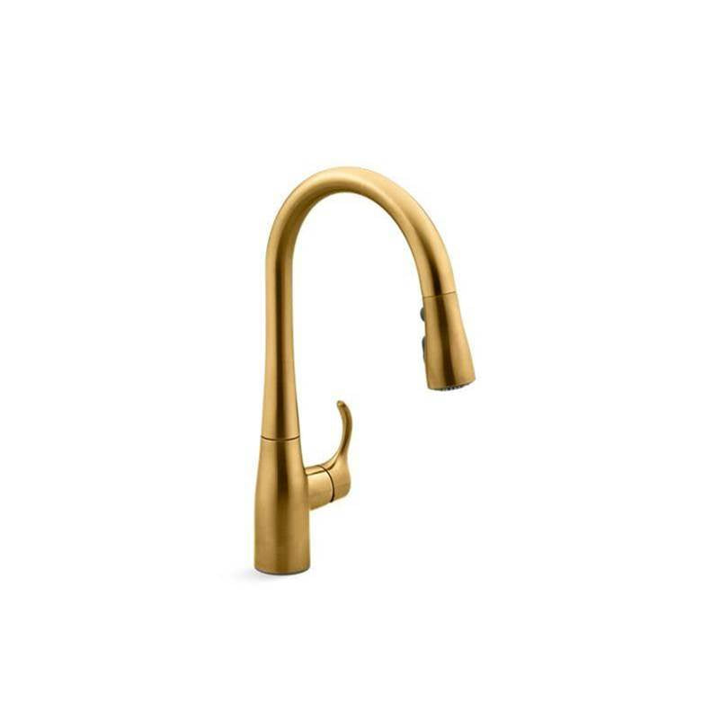 Simplice Compact pull-down kitchen sink faucet with three-function sprayhead