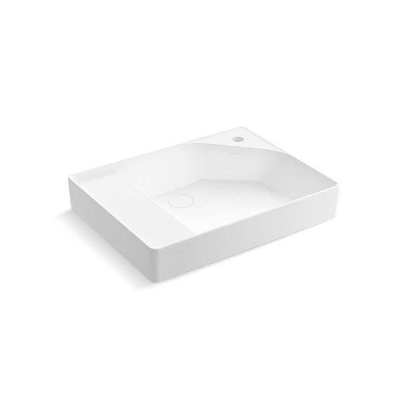 Spacity 24" fireclay vanity top with integrated square sink