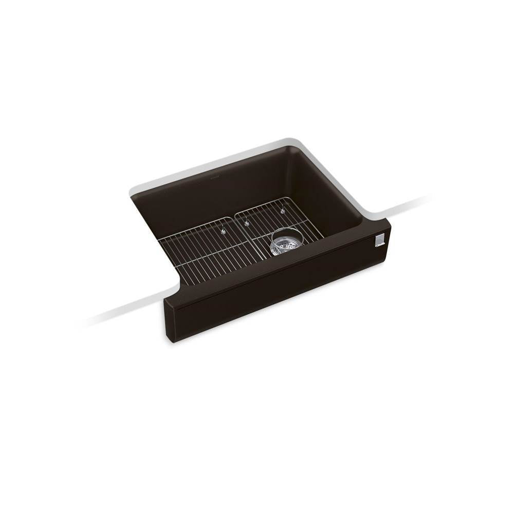 Cairn 29-3/4" undermount single-bowl farmhouse kitchen sink with short apron
