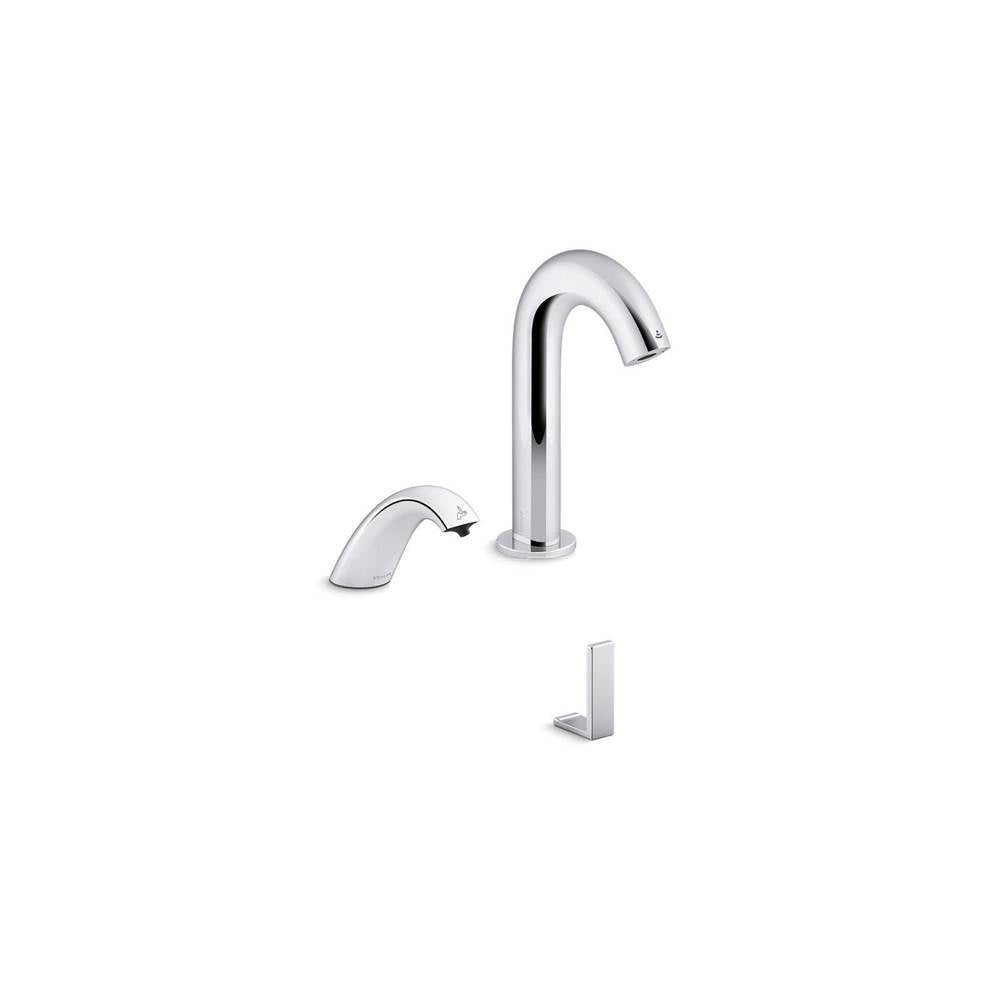 Oblo Curve Touchless lavatory faucet and soap dispenser with Kinesis sensor technology, AC-powered, 0.5 gpm