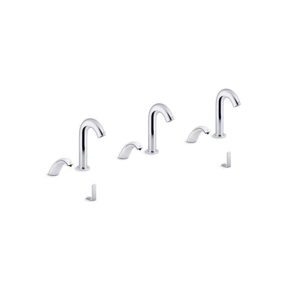 Oblo Curve Touchless lavatory faucets and soap dispensers with Kinesis sensor technology, AC-powered, 0.5 gpm