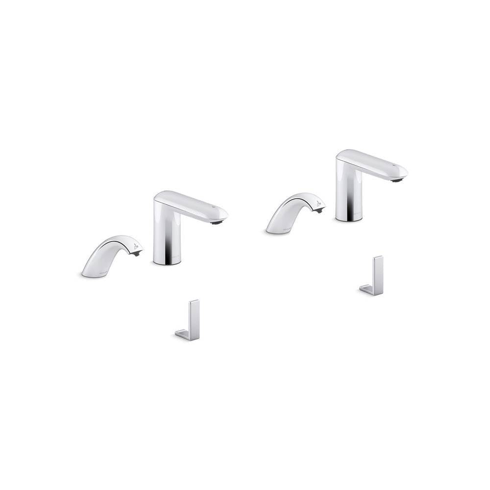 Kumin Curve Touchless lavatory faucets and soap dispensers with Kinesis sensor technology, AC-powered, 0.5 gpm
