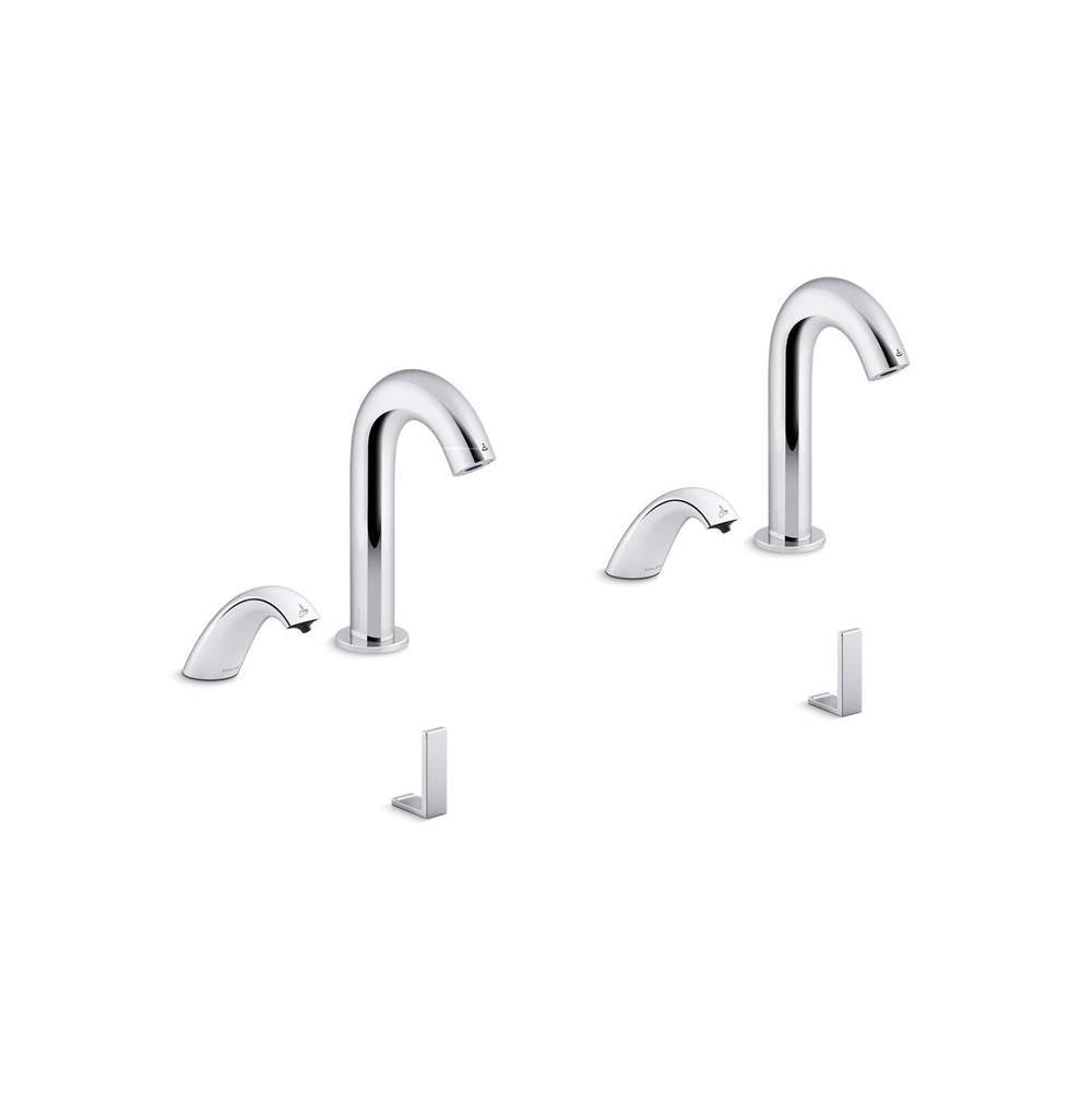 Oblo Curve Touchless lavatory faucets and soap dispensers with Kinesis sensor technology, AC-powered, 0.5 gpm