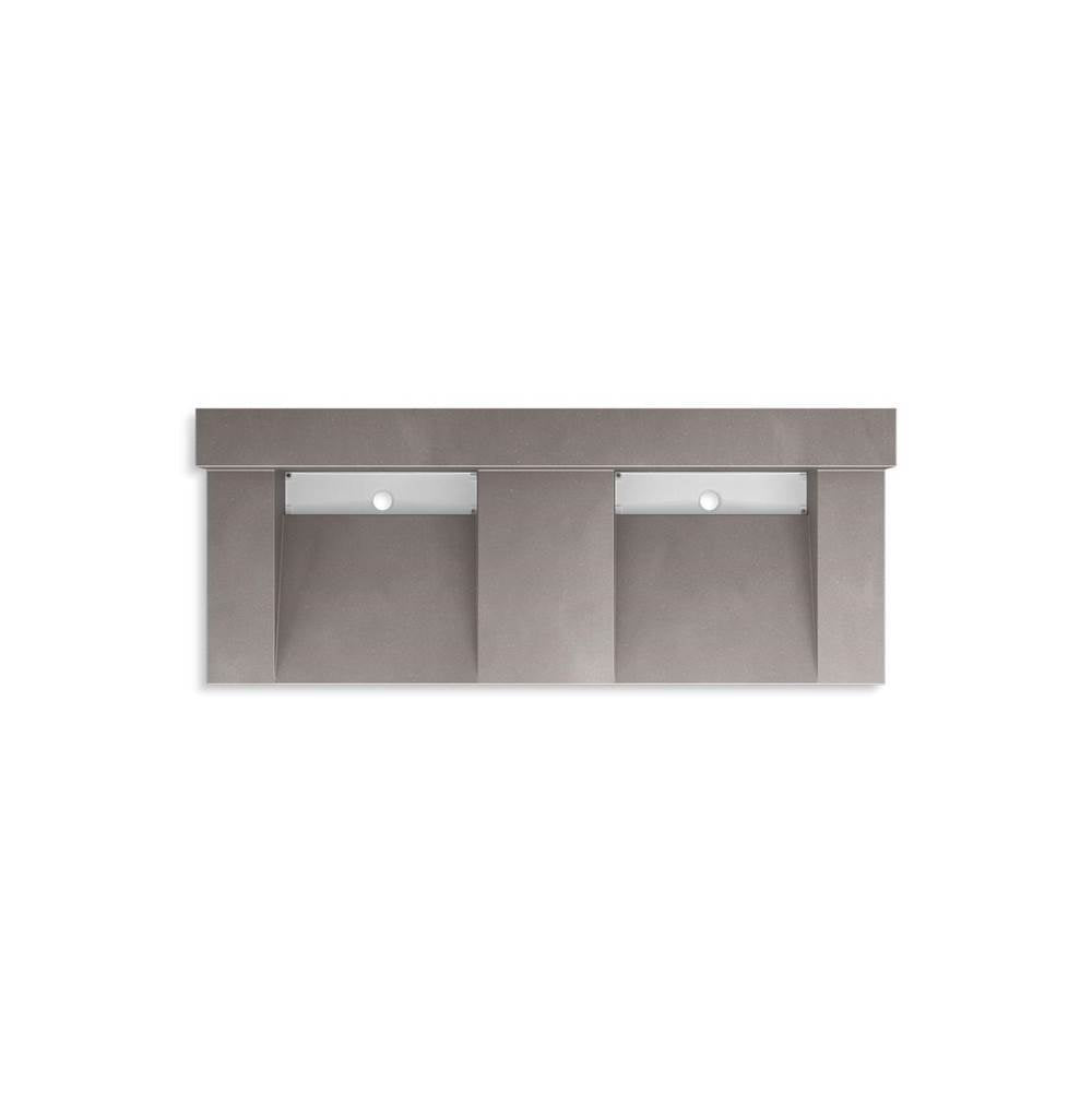 Constellation 60" wall-mount basin lavatory system with backsplash