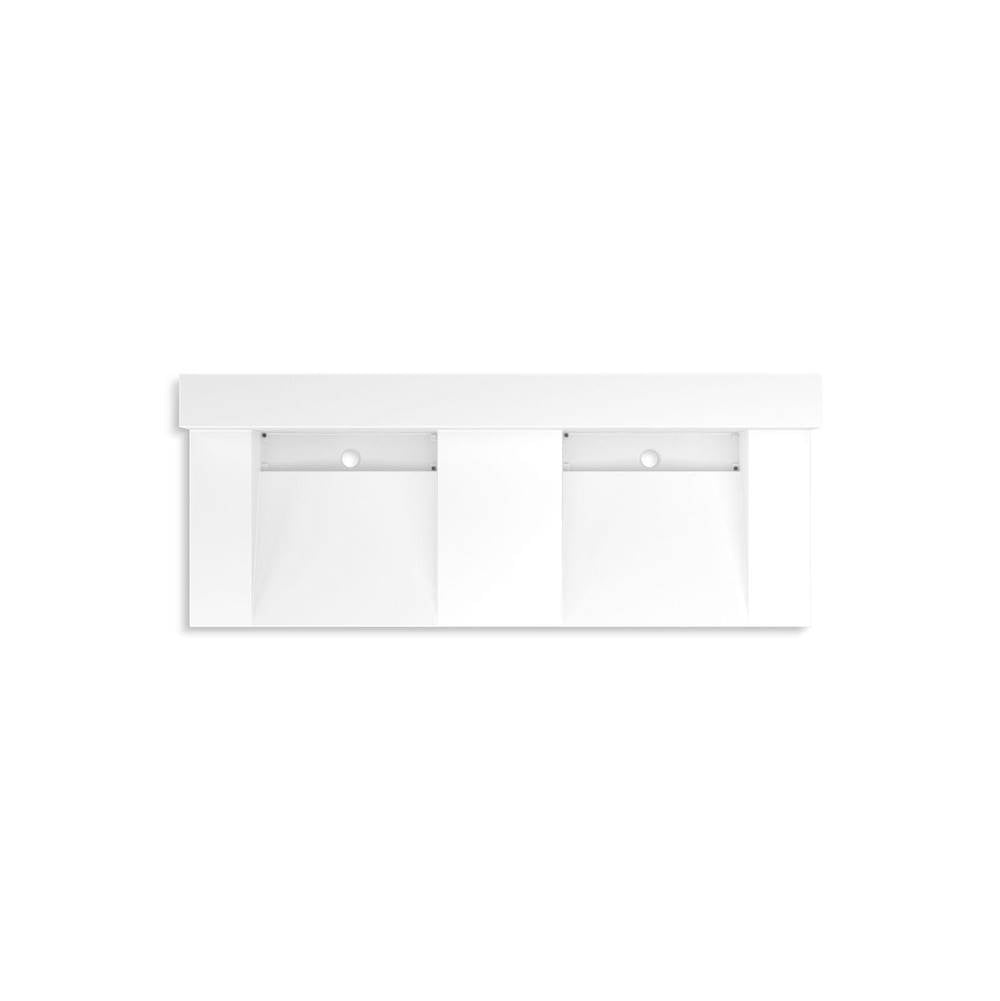 Constellation 60" wall-mount basin lavatory system with backsplash