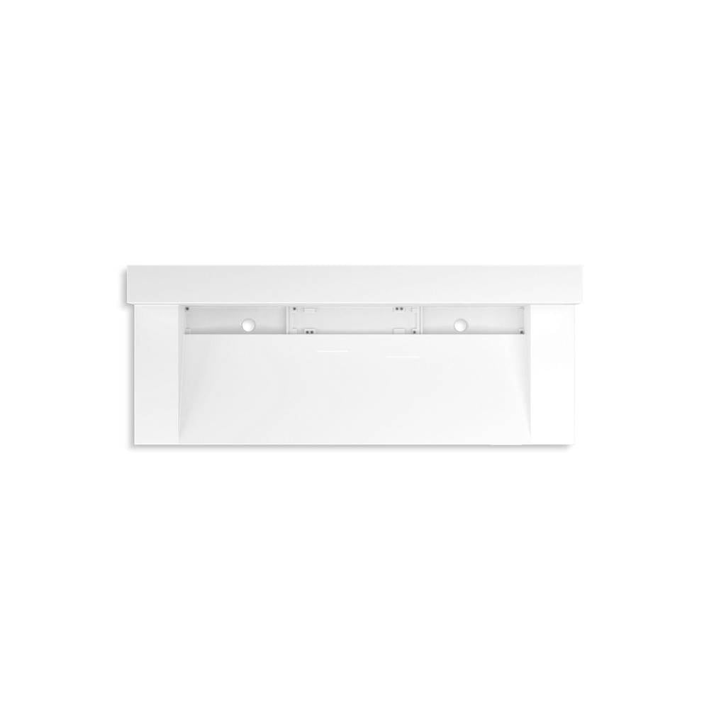 Constellation 60" wall-mount trough lavatory system with backsplash