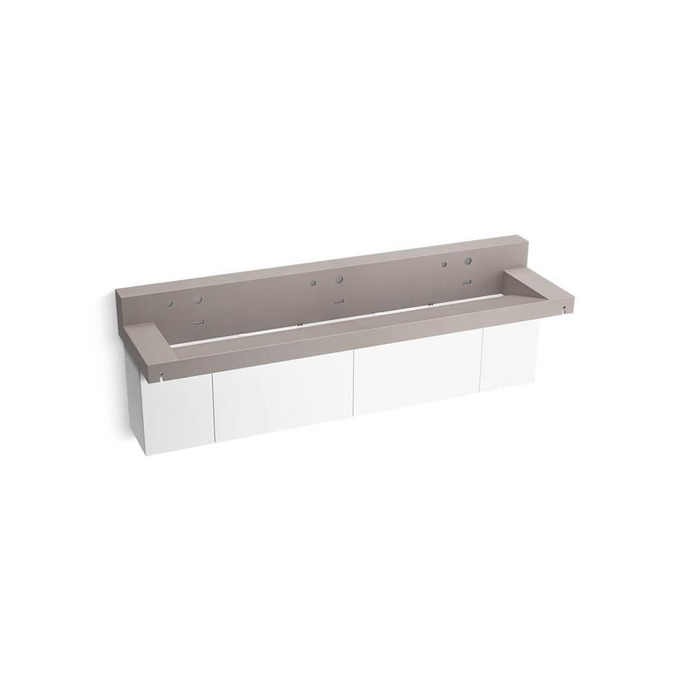 Constellation 90" wall-mount trough lavatory system with backsplash