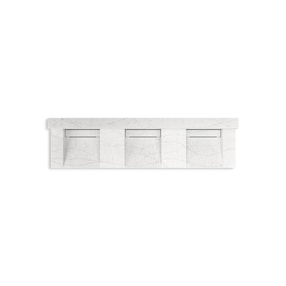 Constellation 90" wall-mount basin lavatory system with backsplash