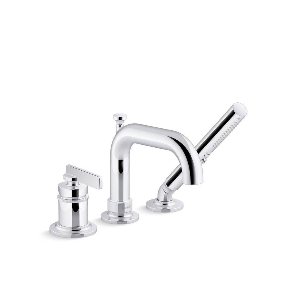 Castia by Studio McGee Deck-mount bath faucet with handshower