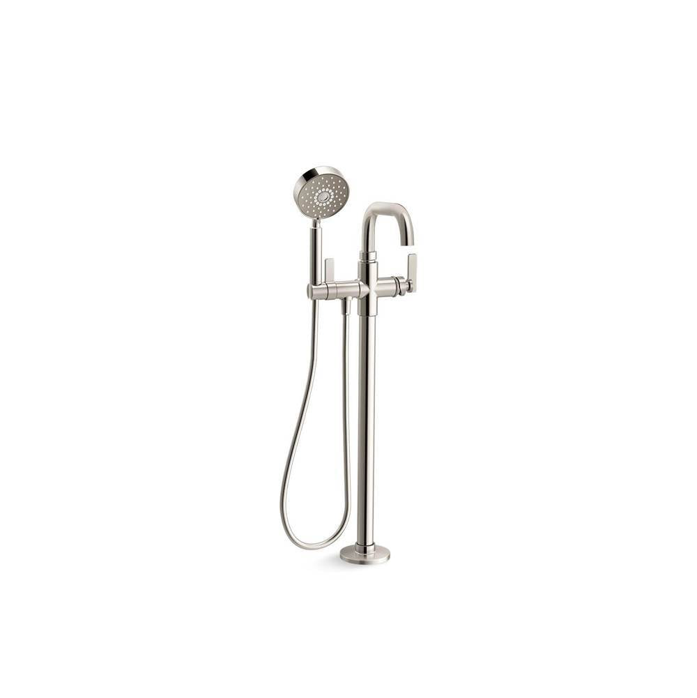 Castia by Studio McGee Floor-mount bath filler trim with handshower
