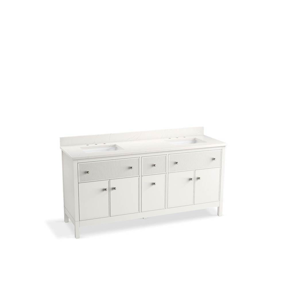 Malin by Studio McGee 72" bathroom vanity cabinet with sinks and quartz top