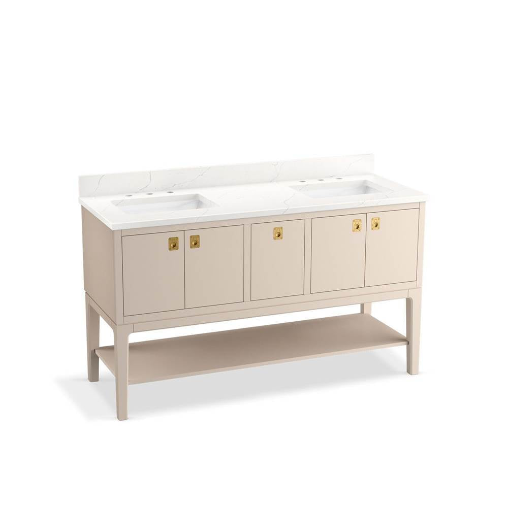 Seagrove by Studio McGee 60" bathroom vanity cabinet with sinks and quartz top