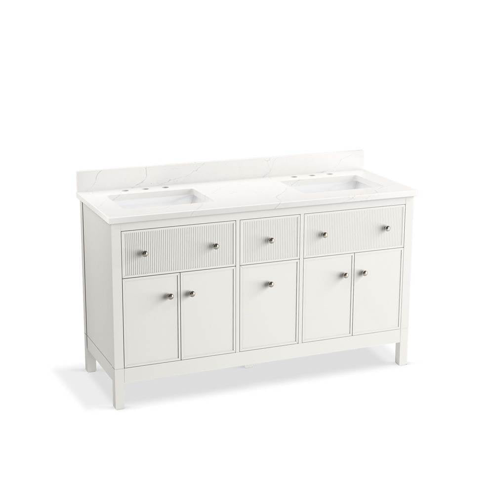 Malin by Studio McGee 60" bathroom vanity cabinet with sinks and quartz top