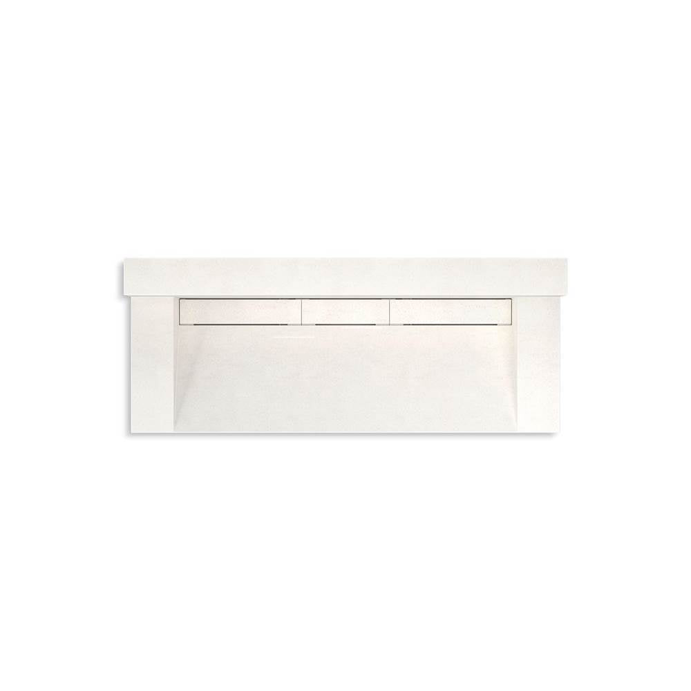 Constellation 60" wall-mount trough lavatory system with backsplash