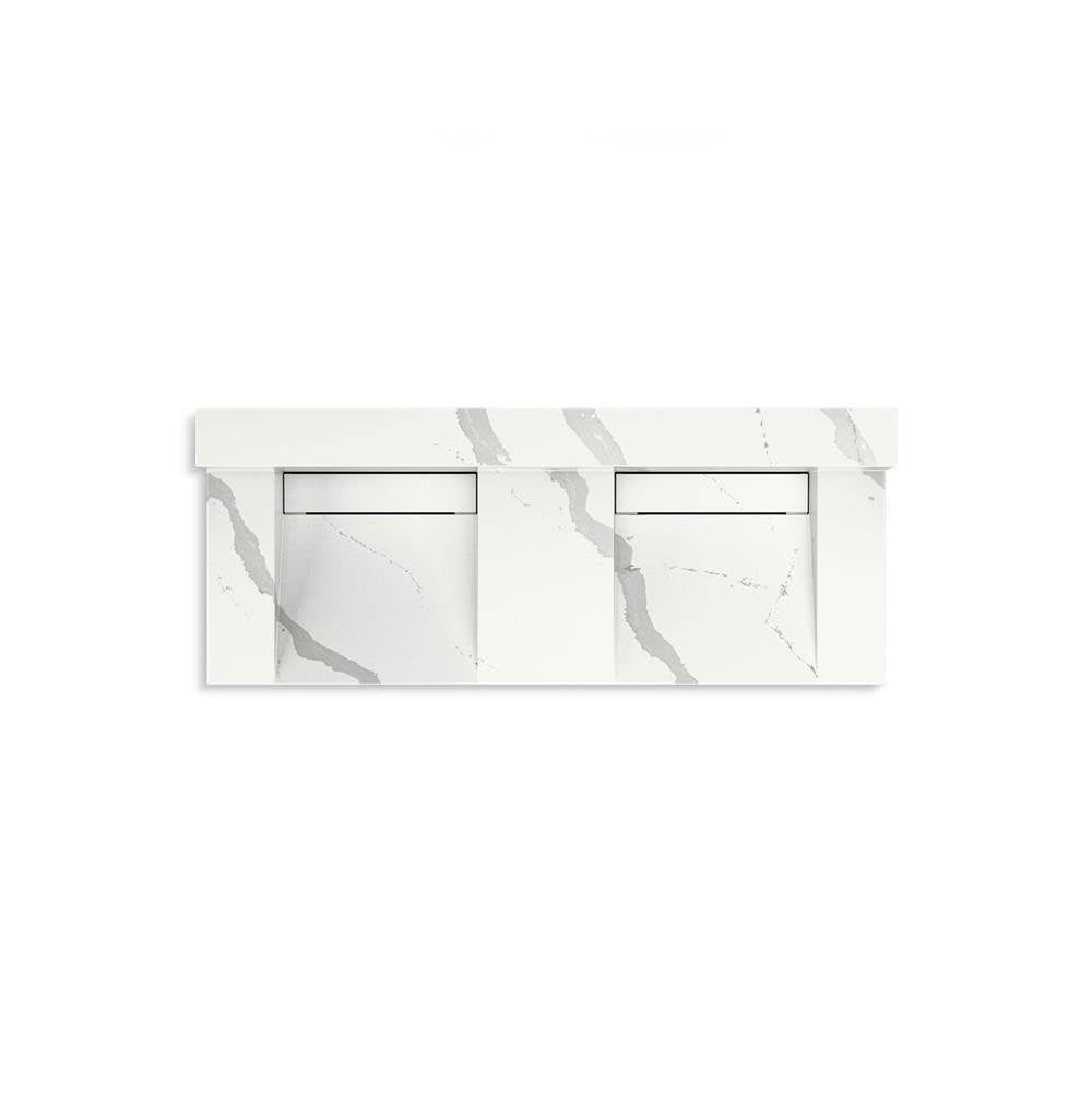 Constellation 60" wall-mount basin lavatory system with backsplash