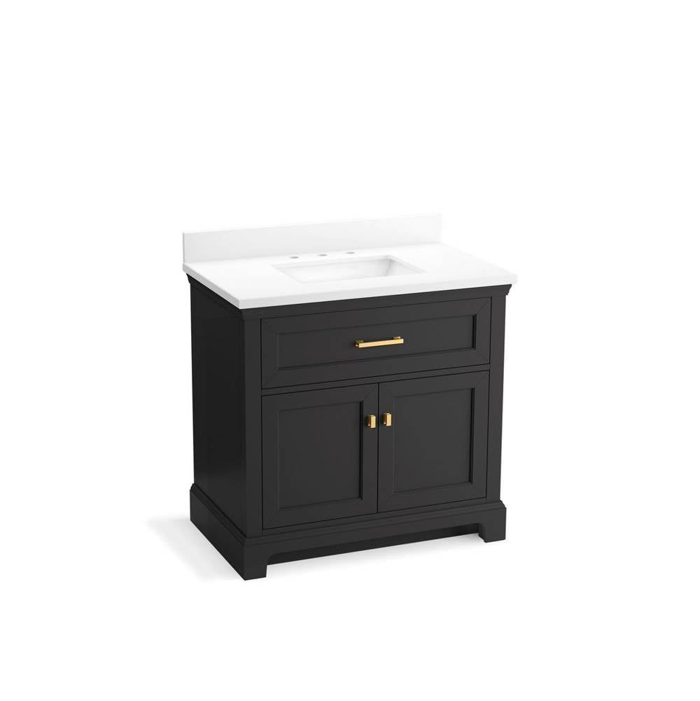 Charlemont 36" bathroom vanity cabinet with sink and quartz top