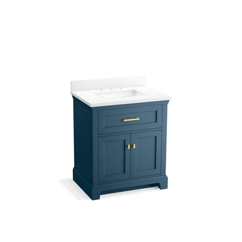 Charlemont 30" bathroom vanity cabinet with sink and quartz top