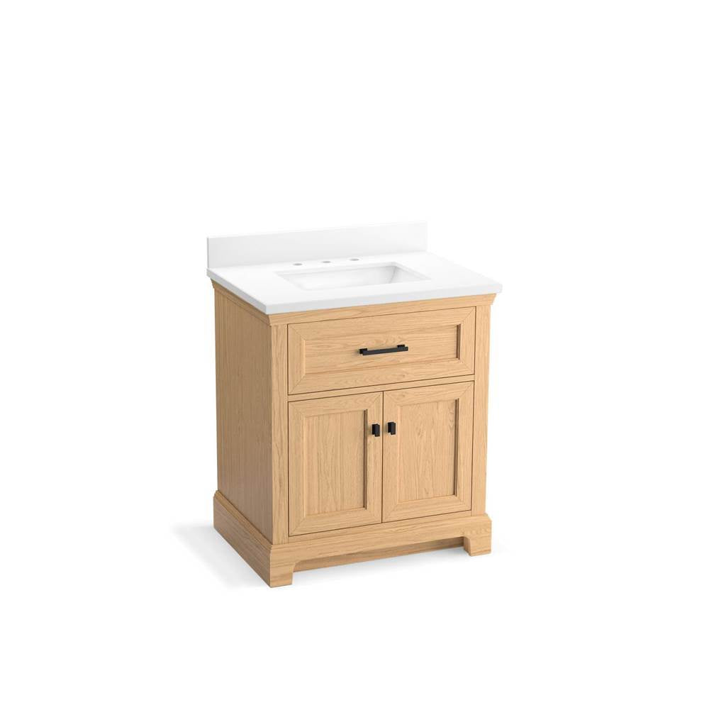 Charlemont 30" bathroom vanity cabinet with sink and quartz top