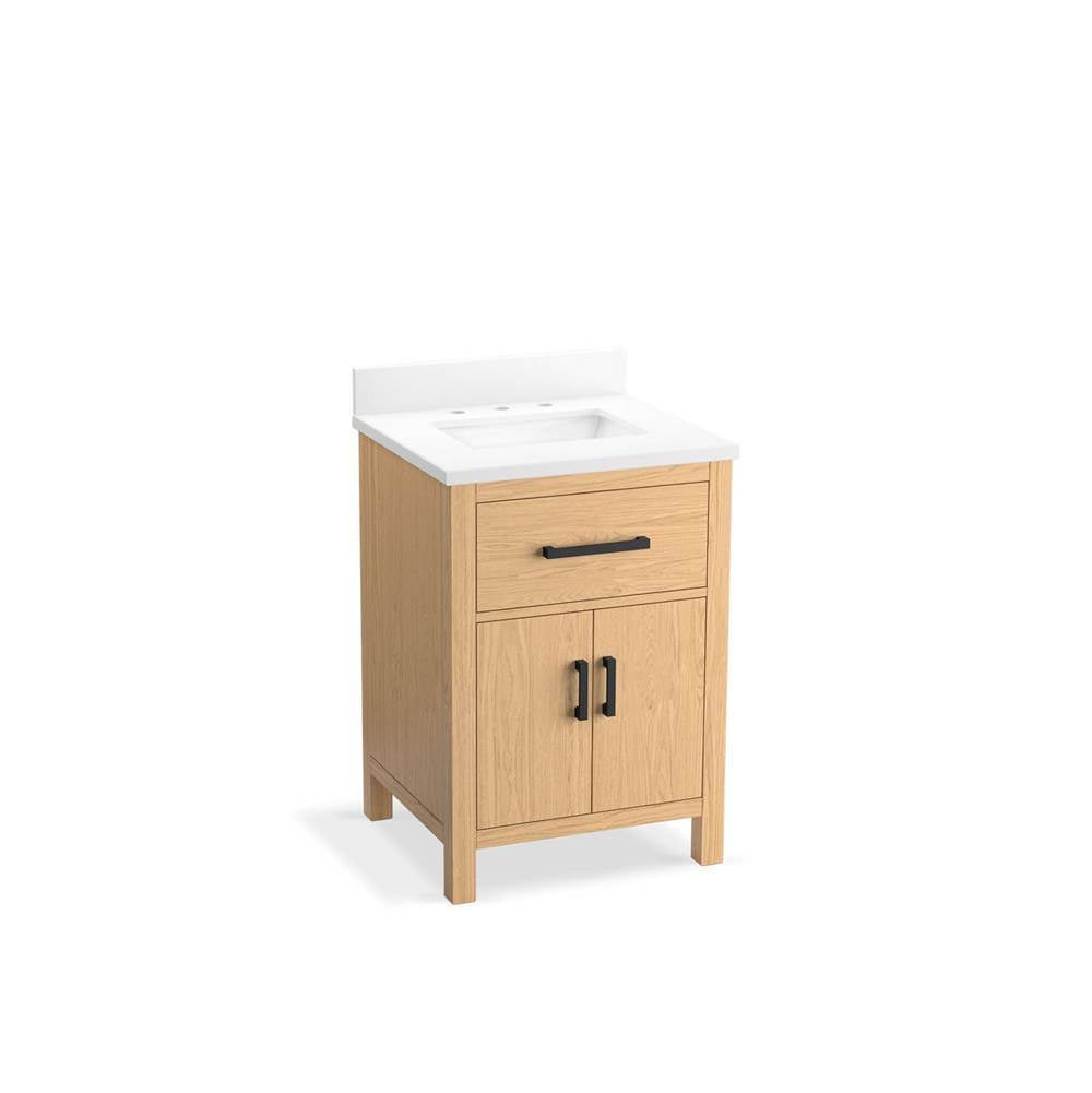Kresla 24" bathroom vanity cabinet with sink and quartz top