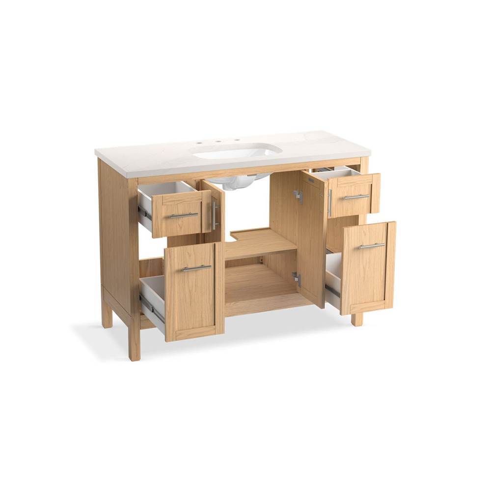 Hadron 48" bathroom vanity cabinet with sink and quartz top