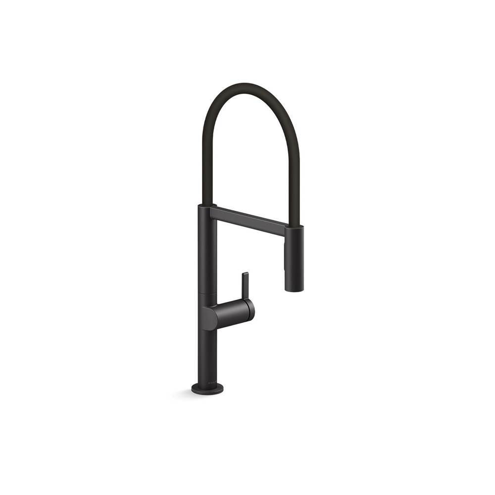 Components Semi-professional kitchen sink faucet with two-function sprayhead