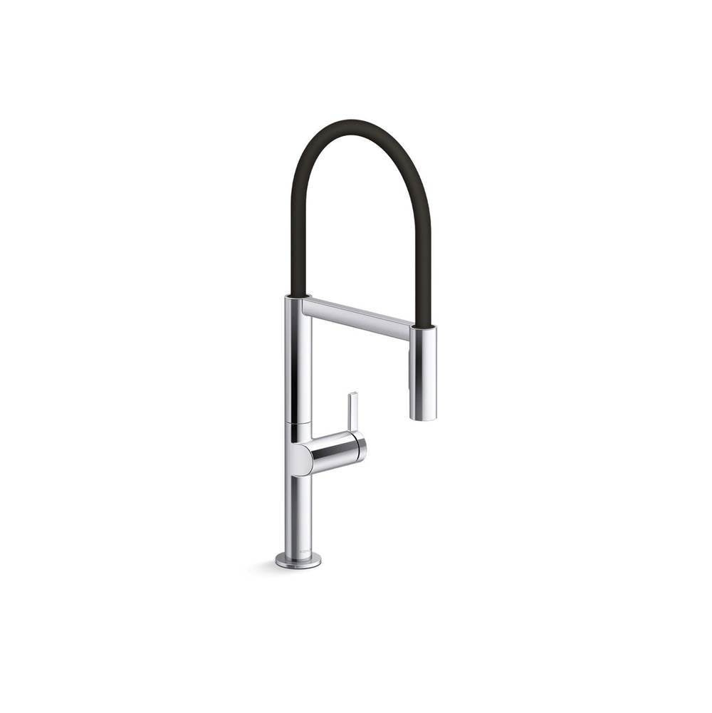 Components Semi-professional kitchen sink faucet with two-function sprayhead