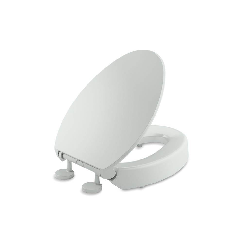 Elevated Quiet-Close elongated toilet seat