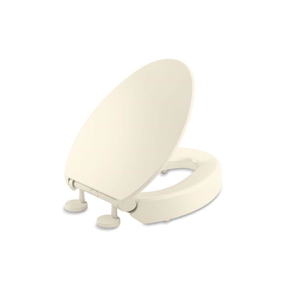 Elevated Quiet-Close elongated toilet seat
