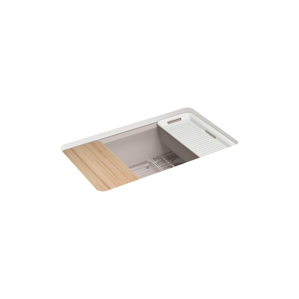Riverby 33" undermount single-bowl workstation kitchen sink