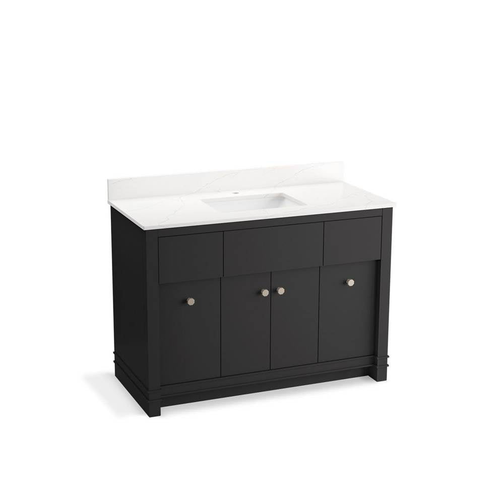 Alouette 48" bathroom vanity cabinet with sink and quartz top