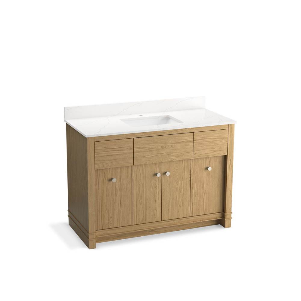 Alouette 48" bathroom vanity cabinet with sink and quartz top