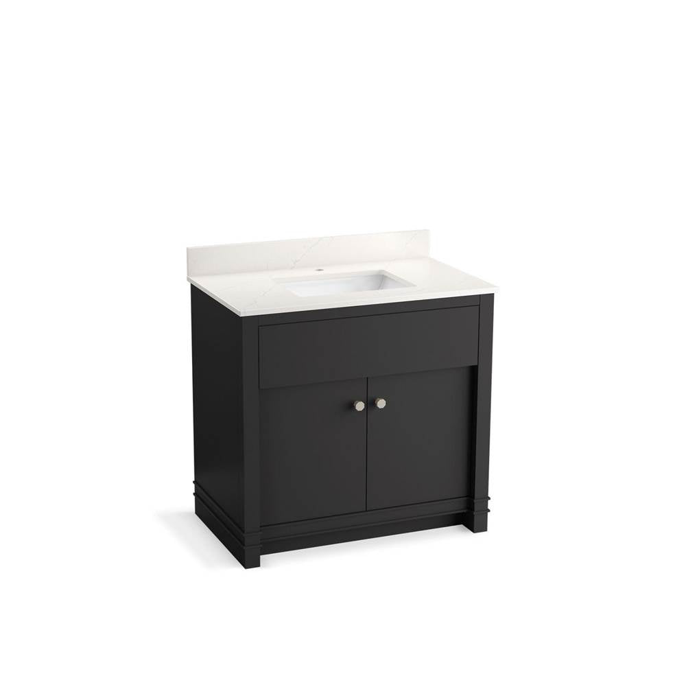 Alouette 36" bathroom vanity cabinet with sink and quartz top
