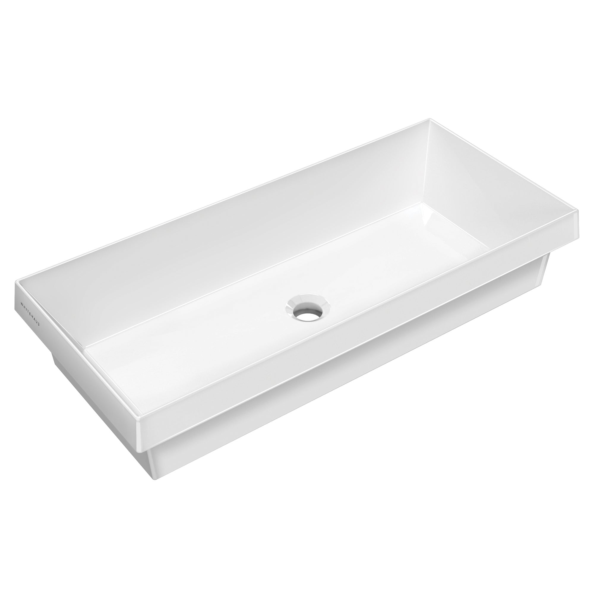 32" Rectangular Semi-Recessed Basin with Center Drain Location