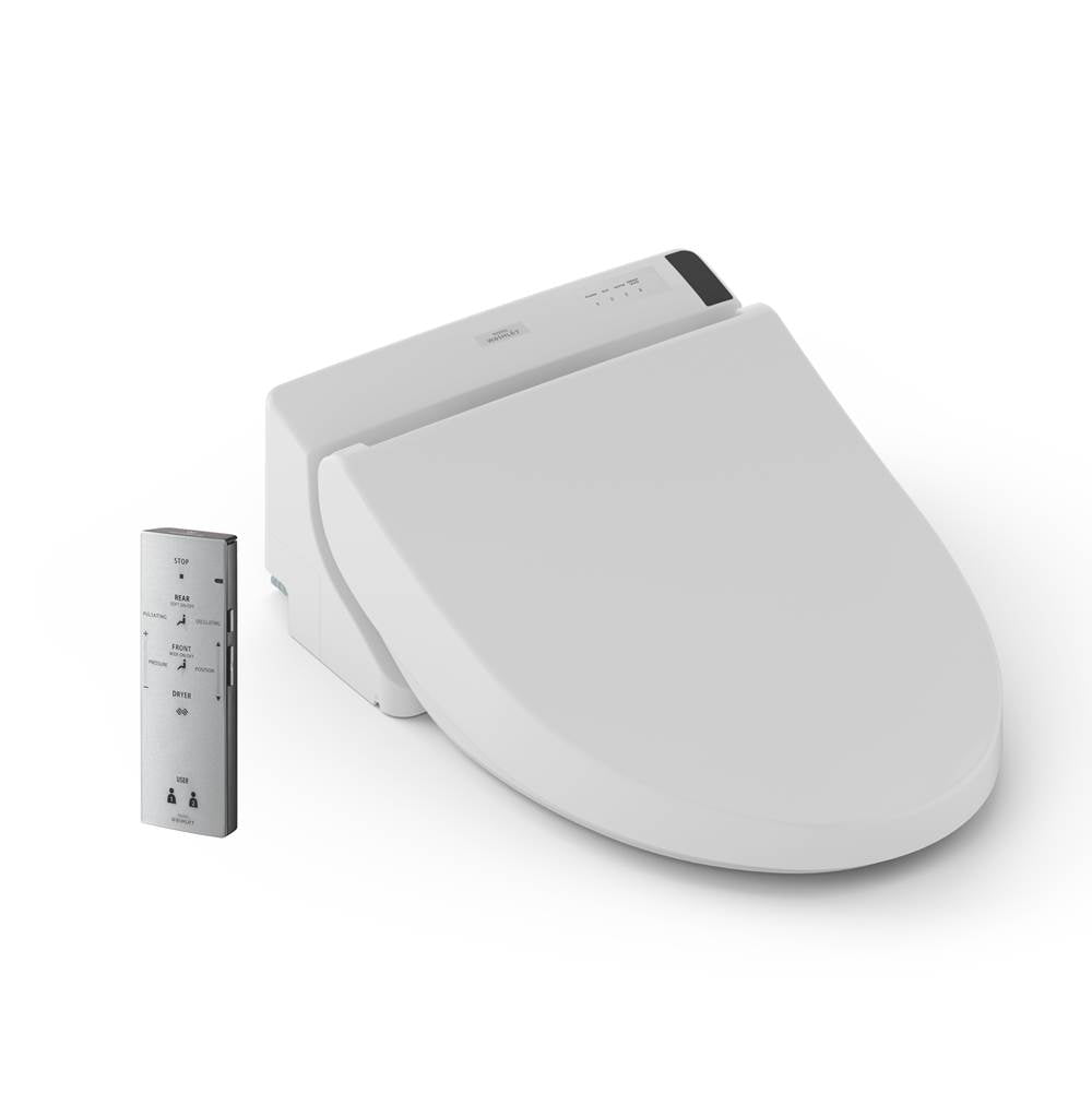 Toto Washlet C200 Electronic Bidet Toilet Seat With Premist And Softclose Lid, Round, Cotton White