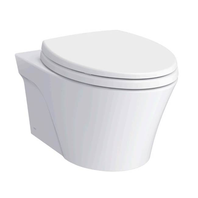 Ap Wall-Hung Elongated Toilet Bowl With Skirted Design And Cefiontect, Cotton White