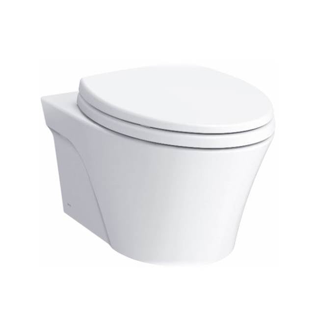 Ap Washlet+ Ready Wall-Hung Elongated Toilet Bowl With Skirted Design And Cefiontect, Cotton White