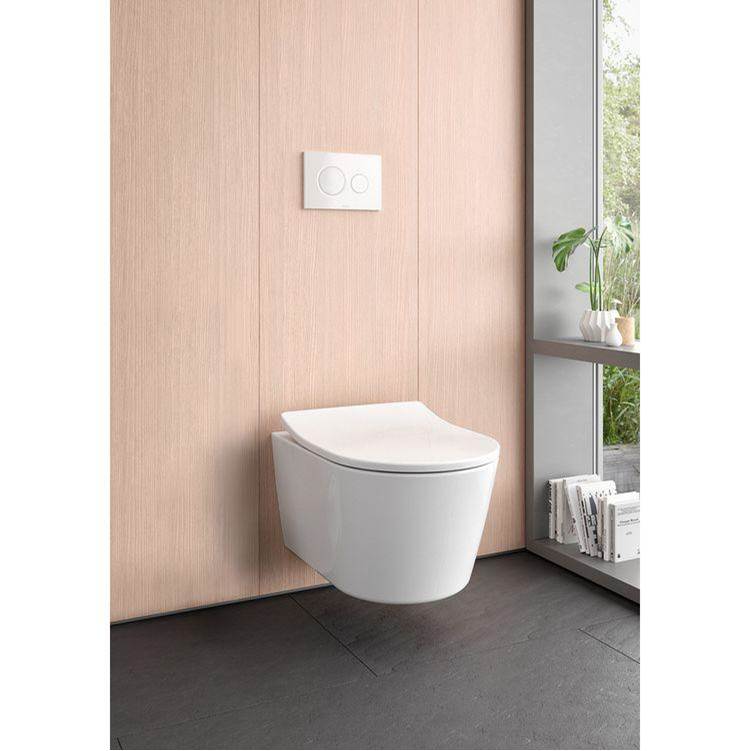 Rp Washlet + Wall-Hung Toilet Bowl 1.28 And 0.9 Gpf With Cefiontect, Cotton White - Ct447Cfgt60#01