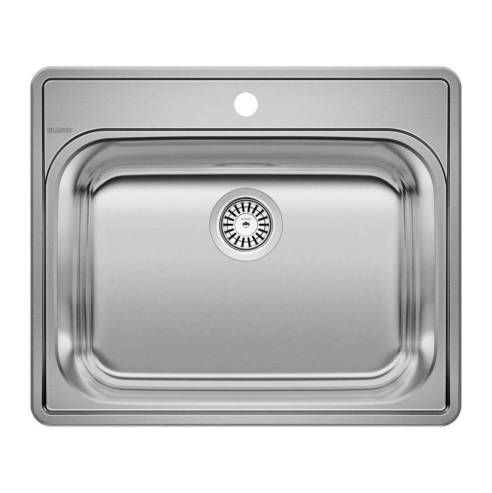 Essential 25" Single Bowl Drop-In Stainless Steel Laundry Sink - 1 Hole