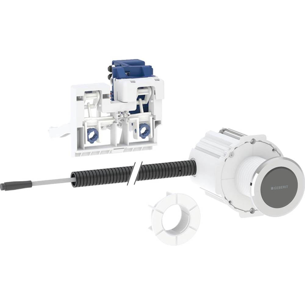 Wc Flush Control With Electronic Flush Actuation, Mains Operation, Dual Flush, Type 10 Ir Button Brushed