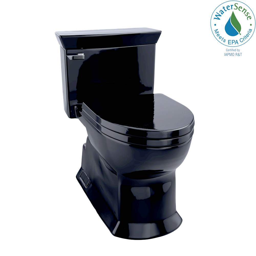 Toto Eco SoiréE One-Piece Elongated 1.28 Gpf Universal Height Skirted Toilet, Ebony Black