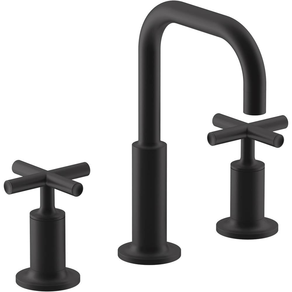 Purist Widespread bathroom sink faucet with Cross handles, 1.2 gpm