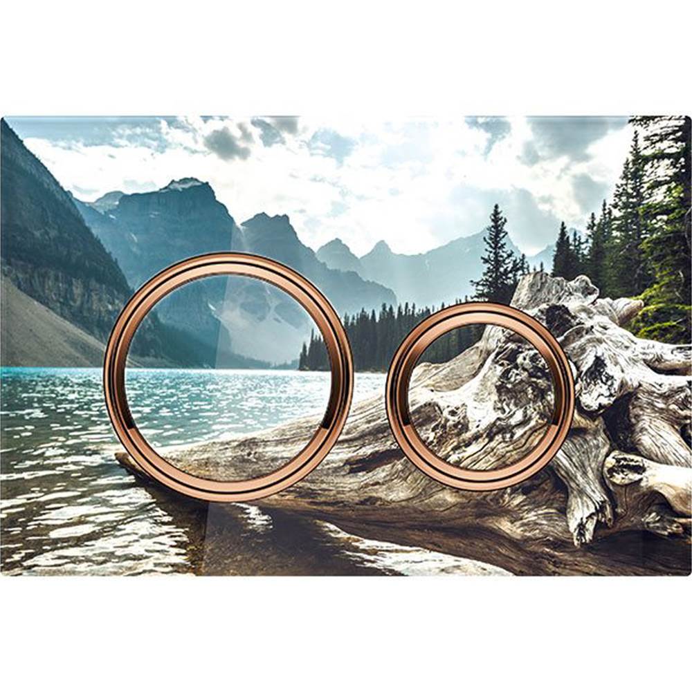 Actuator Plate Sigma21 For Dual Flush, Metal Colour Red Gold: Red Gold, Black Walnut