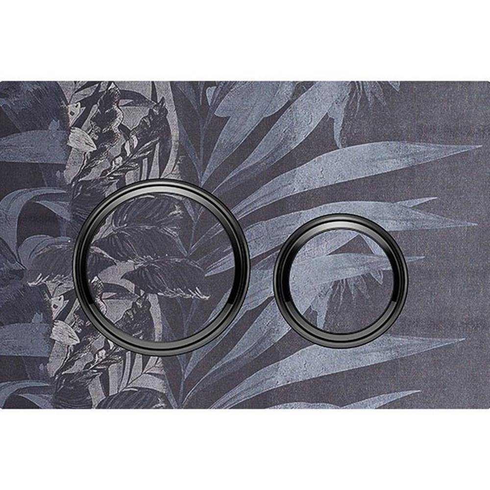 Actuator Plate Sigma21 For Dual Flush, Metal Colour Black Chrome: Black Chrome, Black Walnut