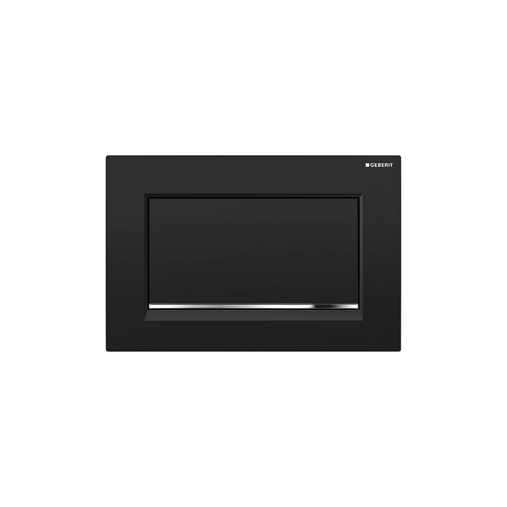 Actuator Plate Sigma30 For Stop-And-Go Flush, Screwable: Black Matt Coated, Easy-To-Clean Coated, Bright Chrome-Plated